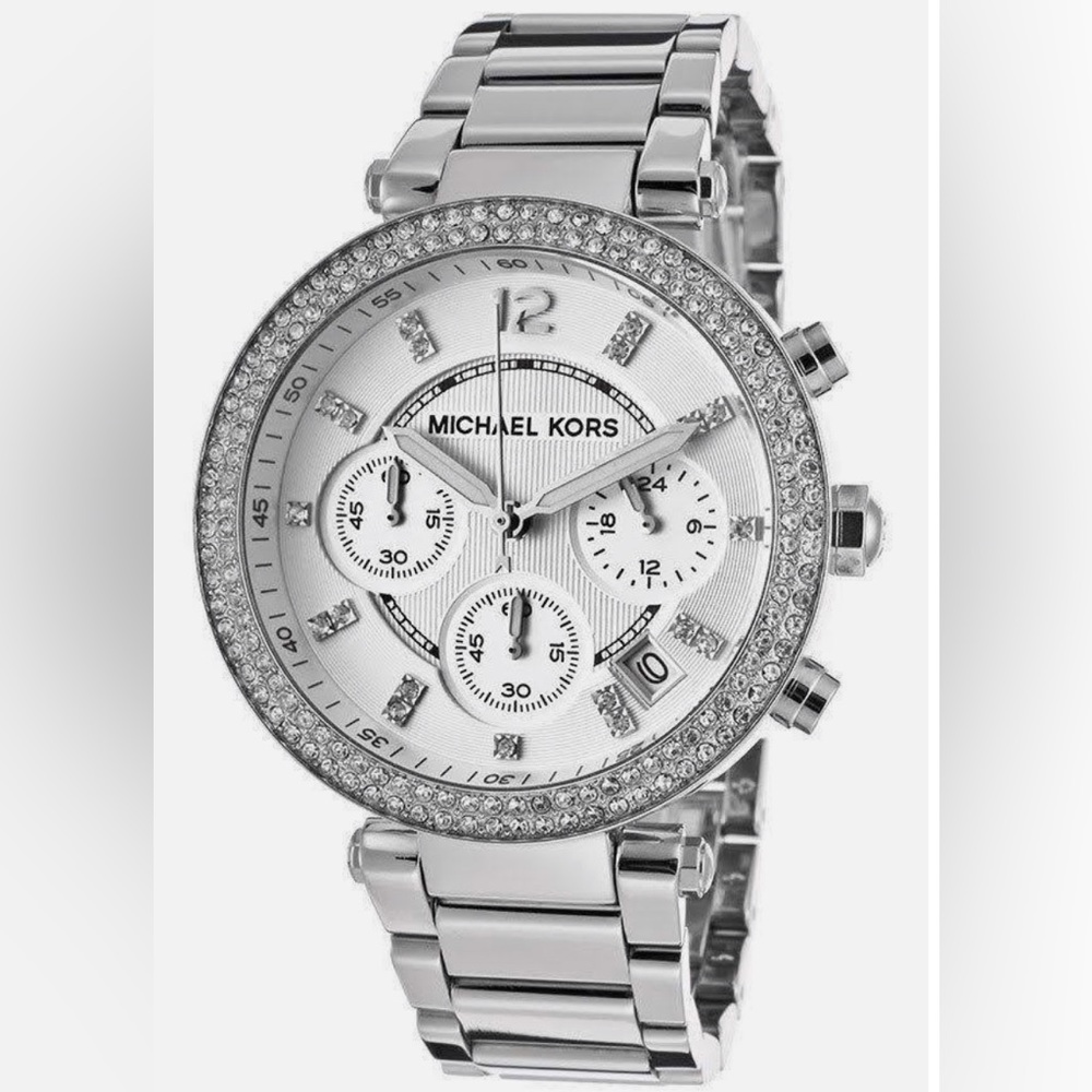 Michael Kors Watch- Parker Stainless Steel Watch With Glitz Accents